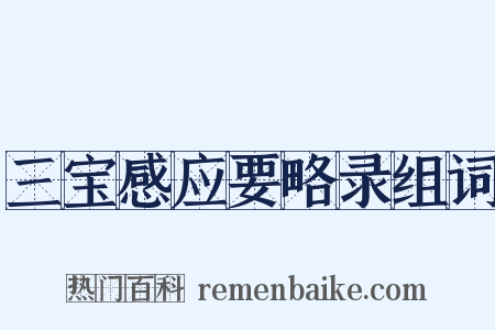 三宝感应要略录组词是什么意思的图片